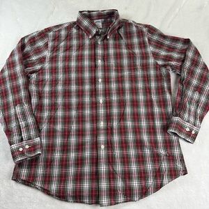 Brooks Brothers Regent Mens Size Large Plaid Red Cotton L/S Button Down Shirt